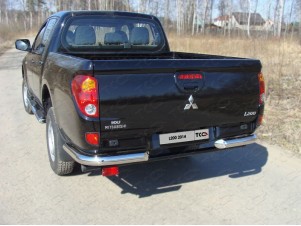 Защита заднего бампера уголки 76 мм для Mitsubishi L200 № MITL20014-11